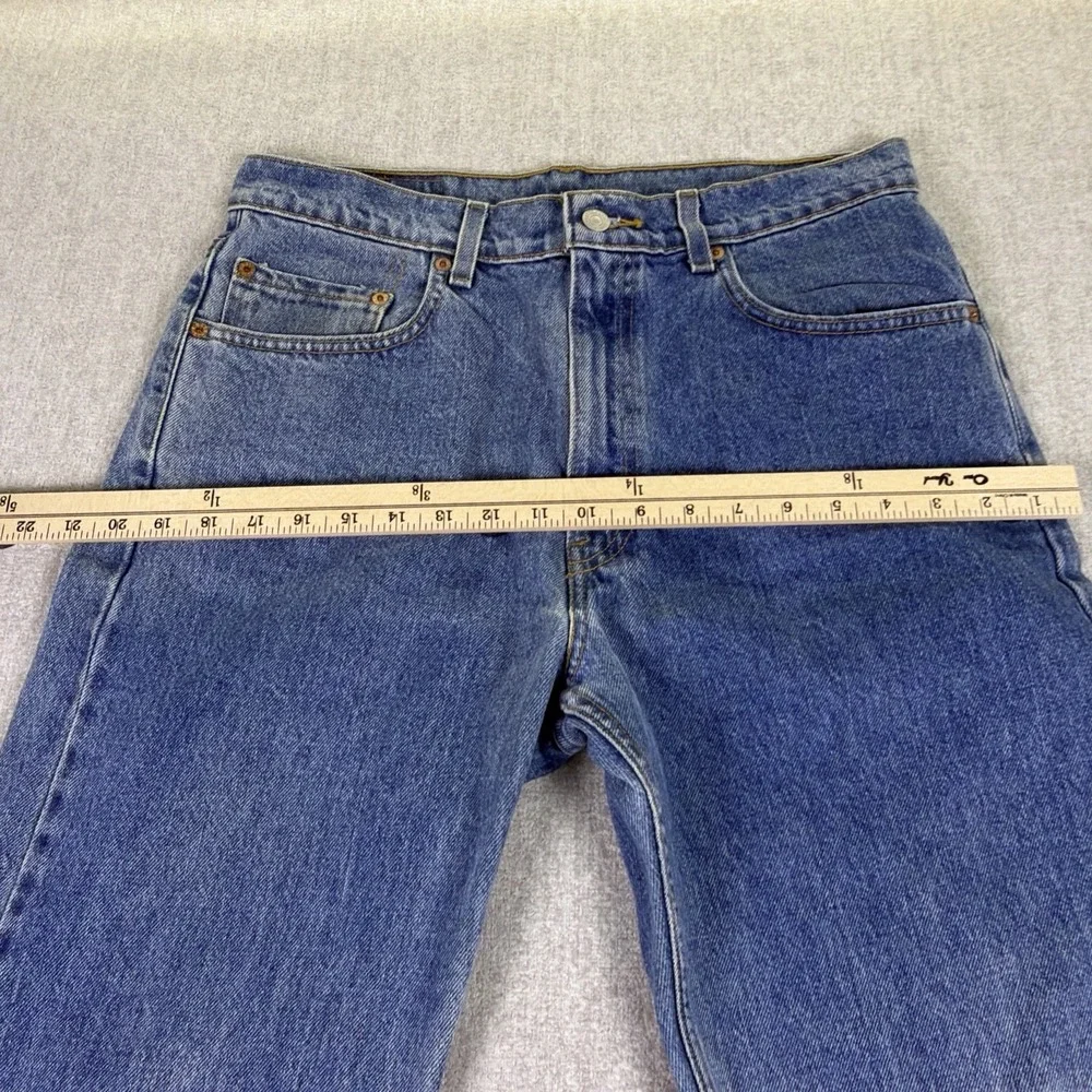 VTG‎ Levis Jeans Men 34 x 30 Straight Leg Medium Wash Red bat wing Made in USA